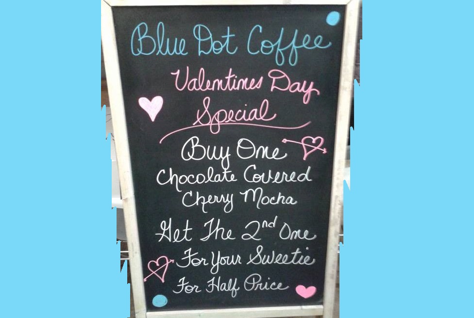 BlueDotCoffee Valentine's Day Special 2015x