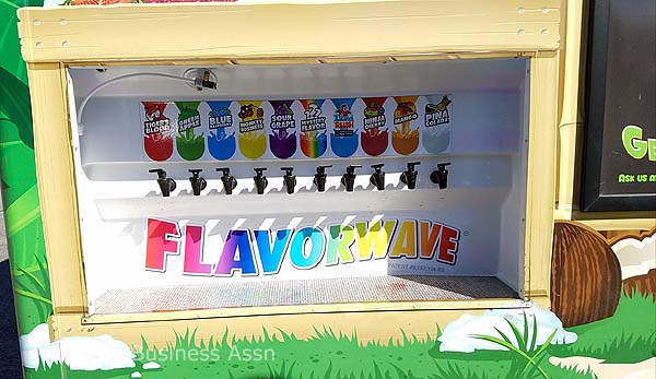 Some of the flavors available from Kona Ice.