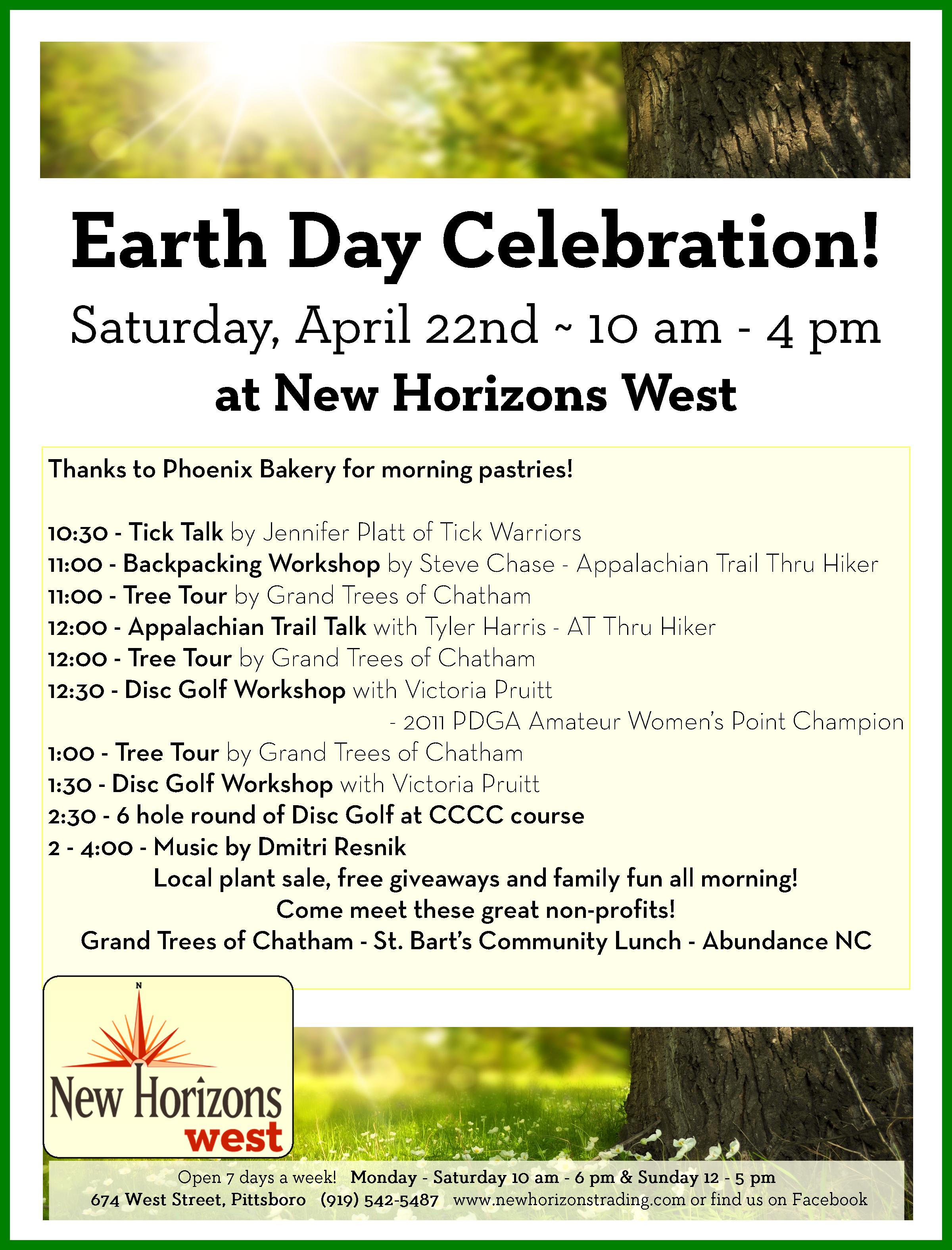 Earth Day 2017 Events at New Horizons West