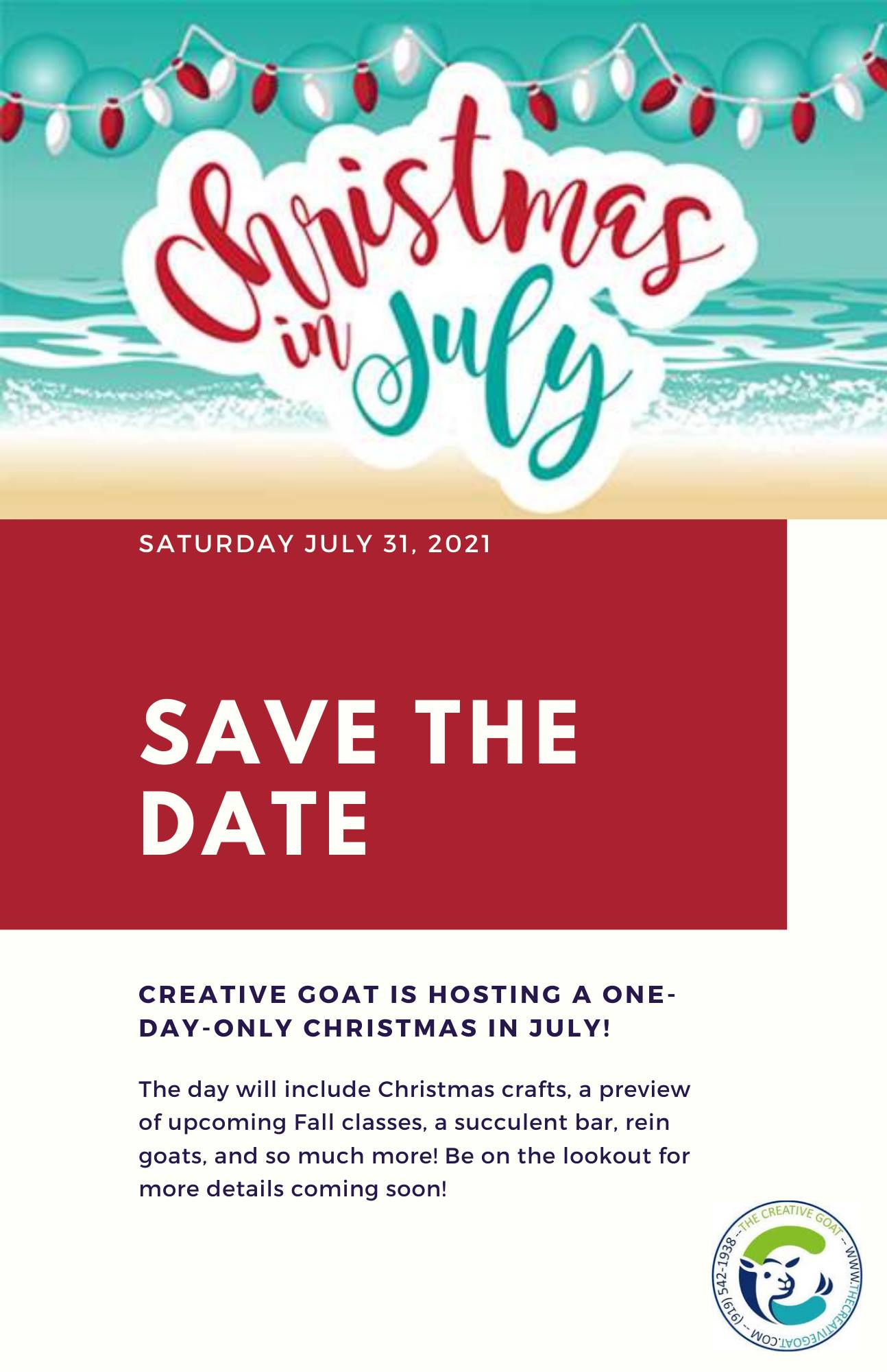 Christmas in July at The Creative Goat!