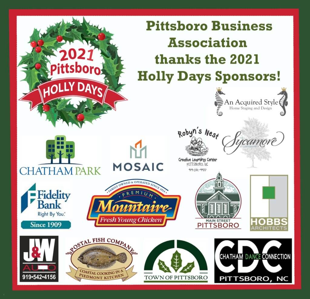 Pittsboro Holly Days 2021 Sponsors