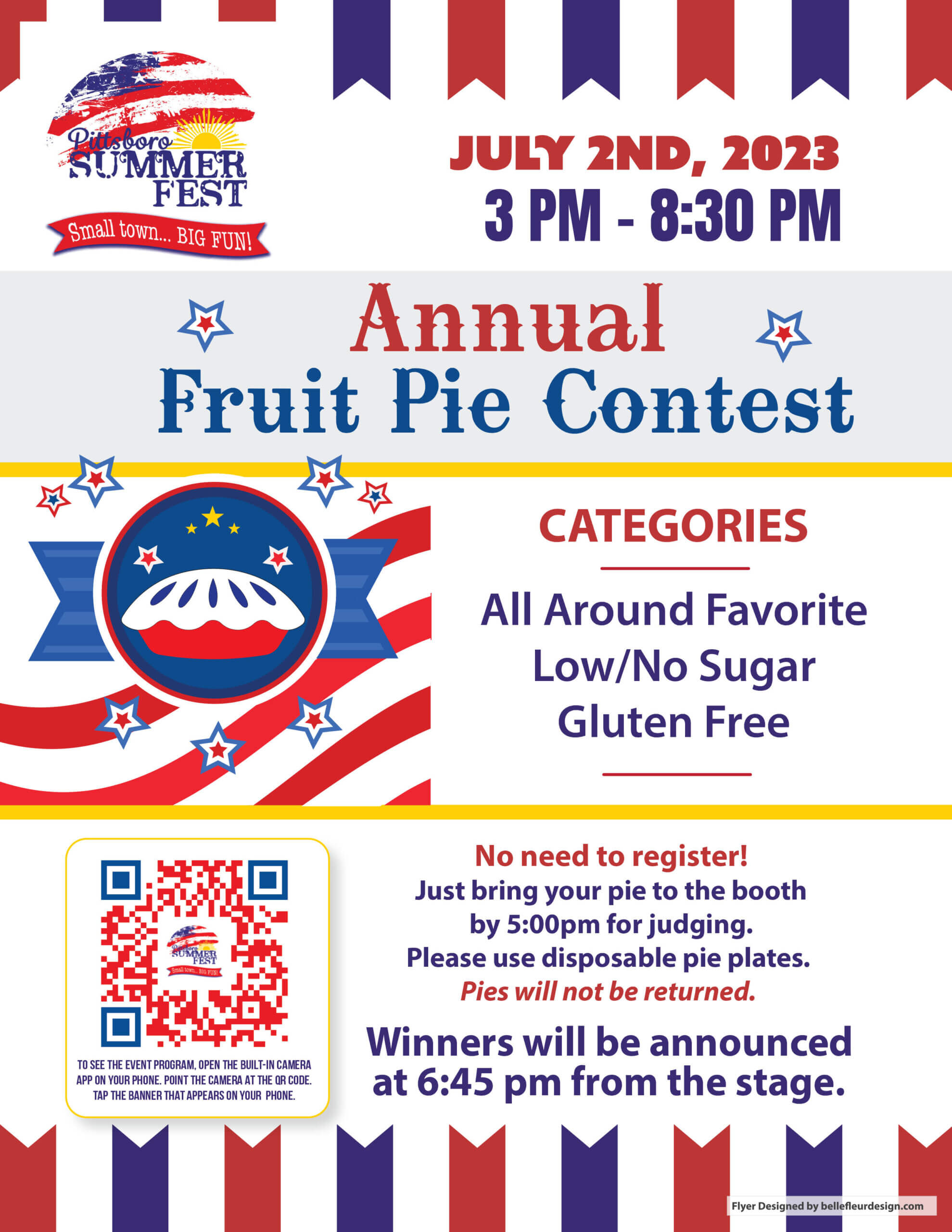 Summer Fest Pie Contest flyer